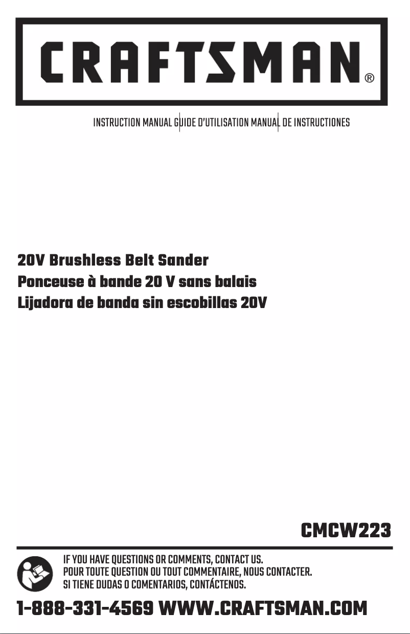 Page 1 de la notice Manuel utilisateur Craftsman CMCW223