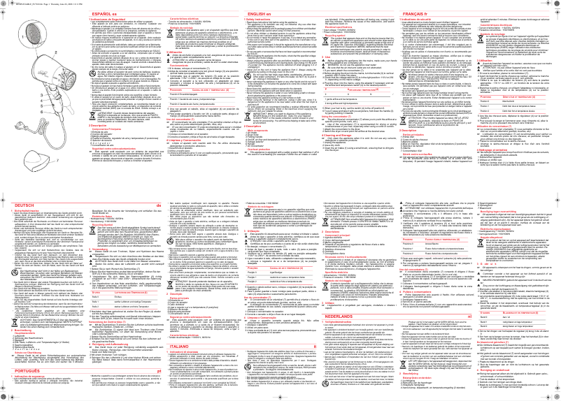 Image de la première page du manuel de l'appareil SV7010 Slender 2000