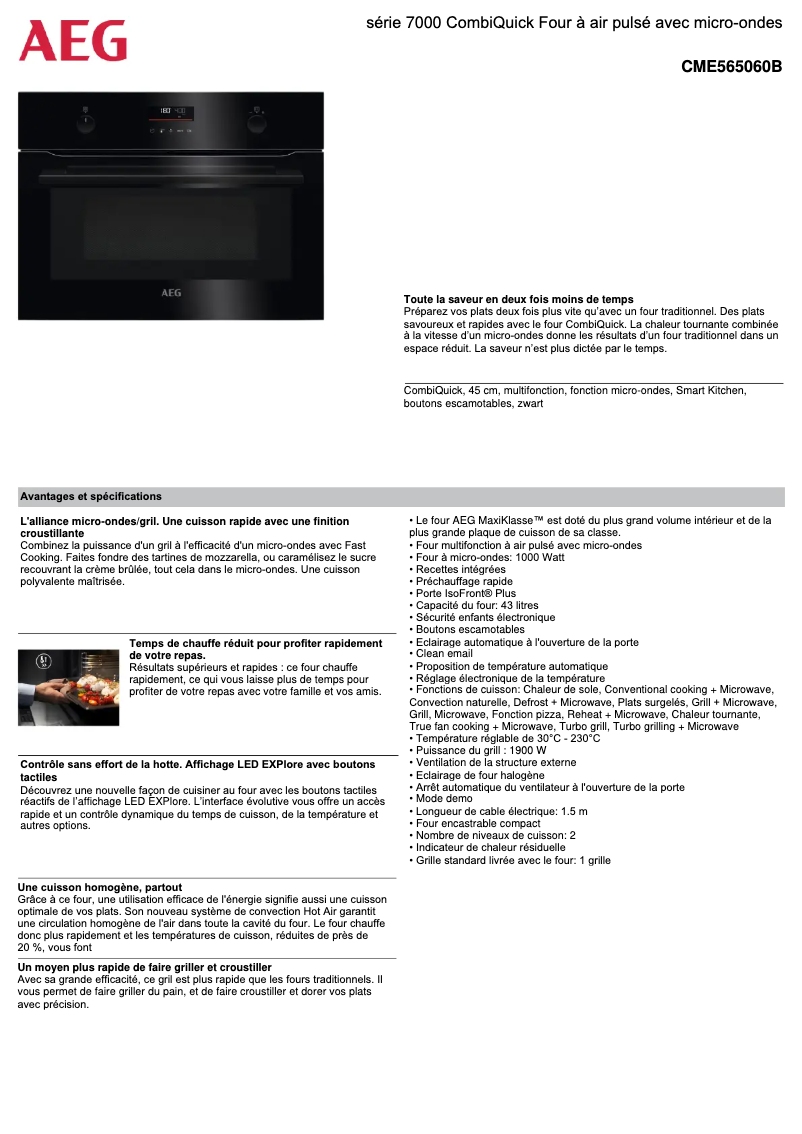 Image de la première page du manuel de l'appareil CME565060B