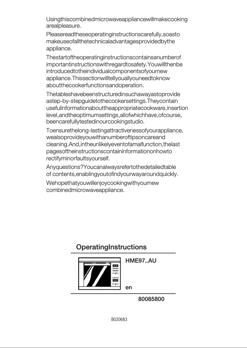 Page 1 de la notice Manuel utilisateur Bosch HME 9751