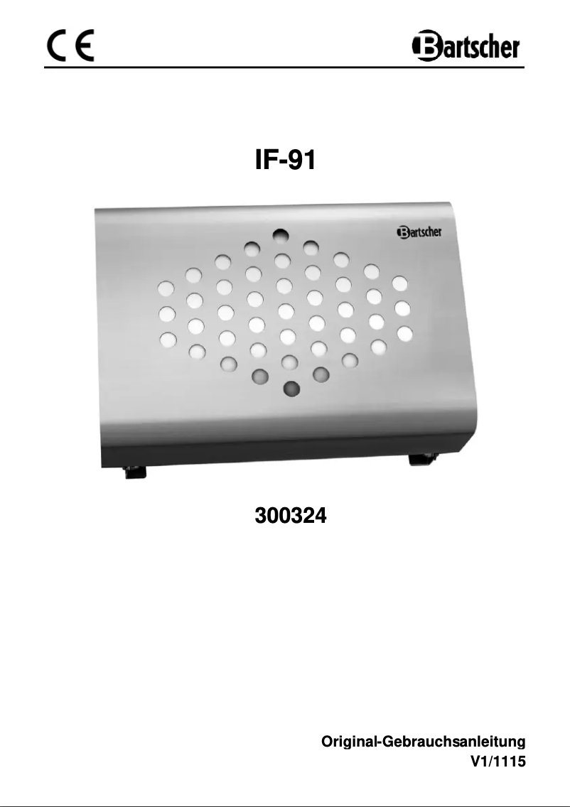 Página 1 del manual Manual de usuario Bartscher IF-91