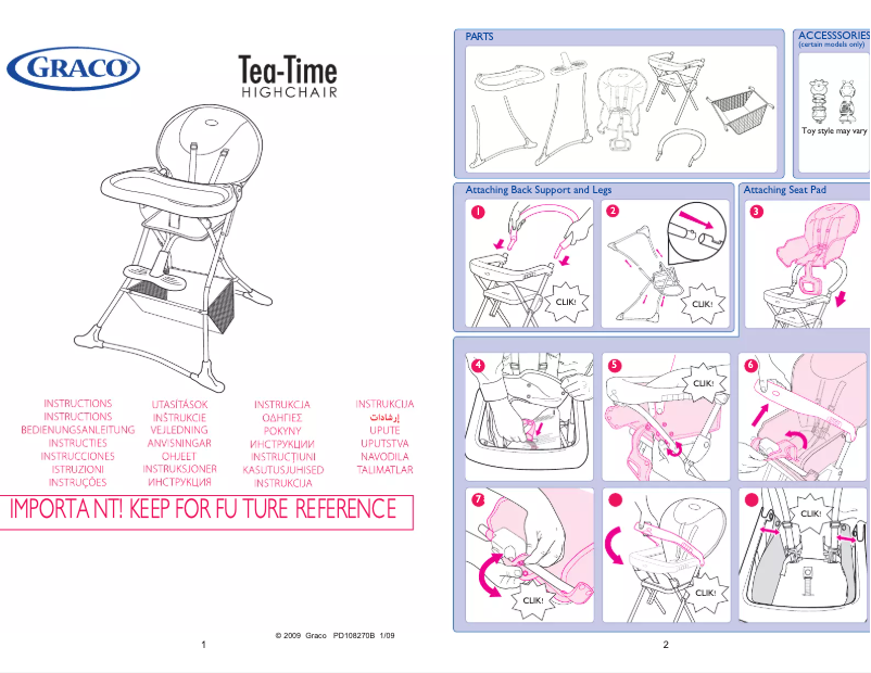 Página 1 del manual Manual de usuario Graco Tea Time