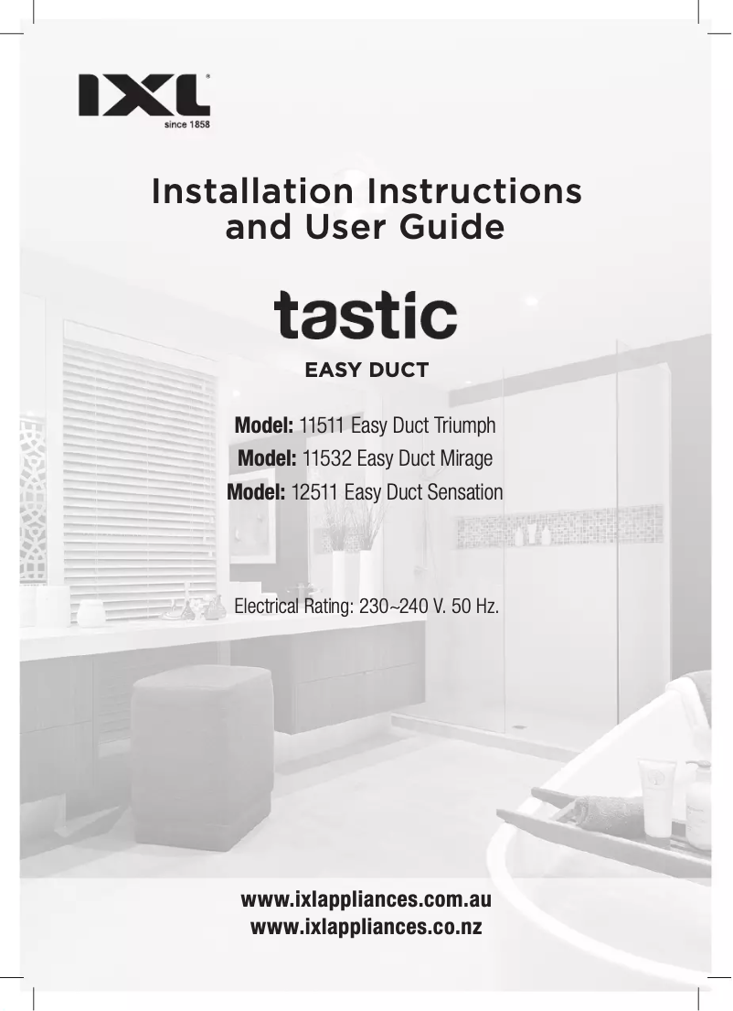 Image de la première page du manuel de l'appareil Tastic Easy Duct Triumph 11511