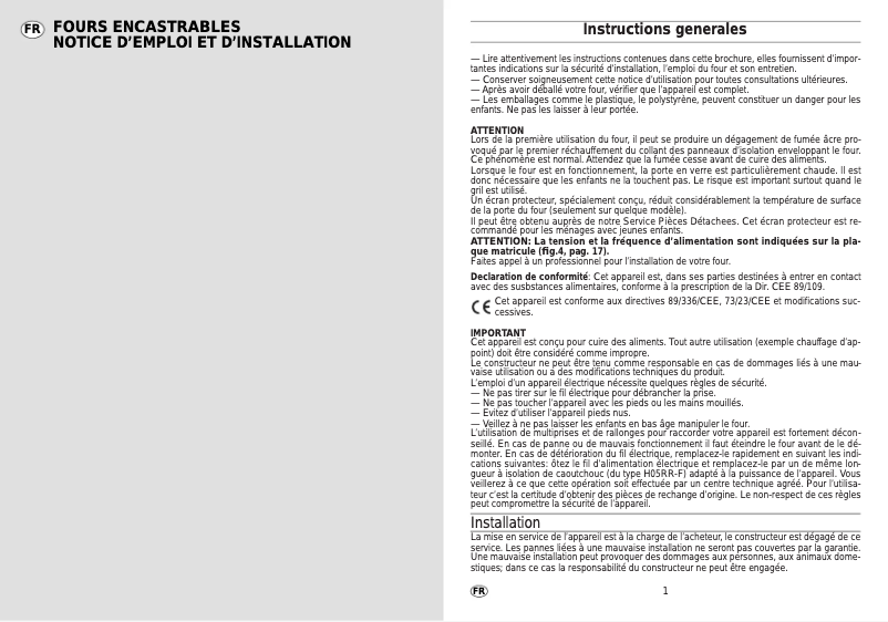 Image de la première page du manuel de l'appareil FO FP632 CN