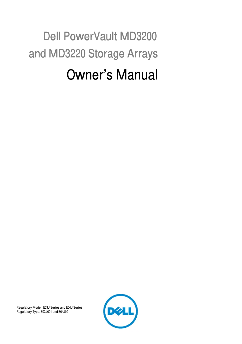 Page 1 de la notice Mode d'emploi Dell PowerVault MD3220