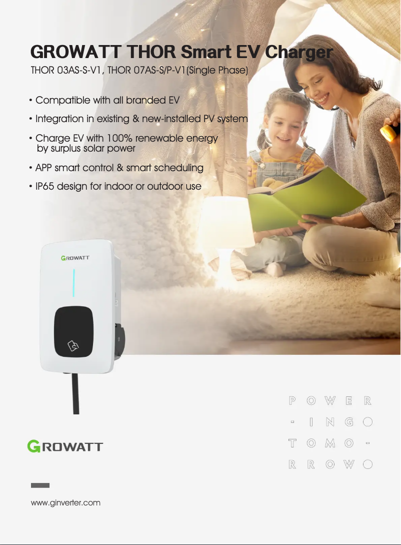 Page 1 de la notice Guide d'installation Growatt THOR 07AS-S