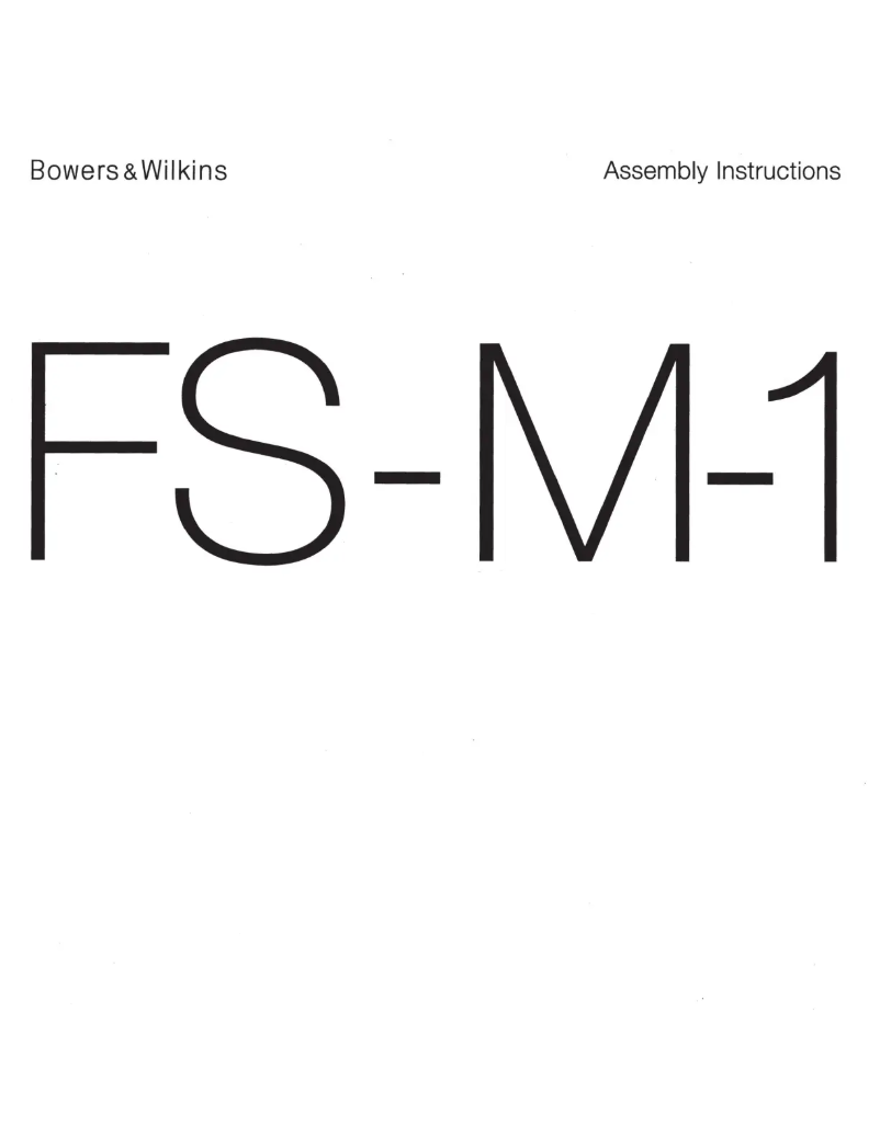 Imagen de la primera página del manual del dispositivo FS-M-1