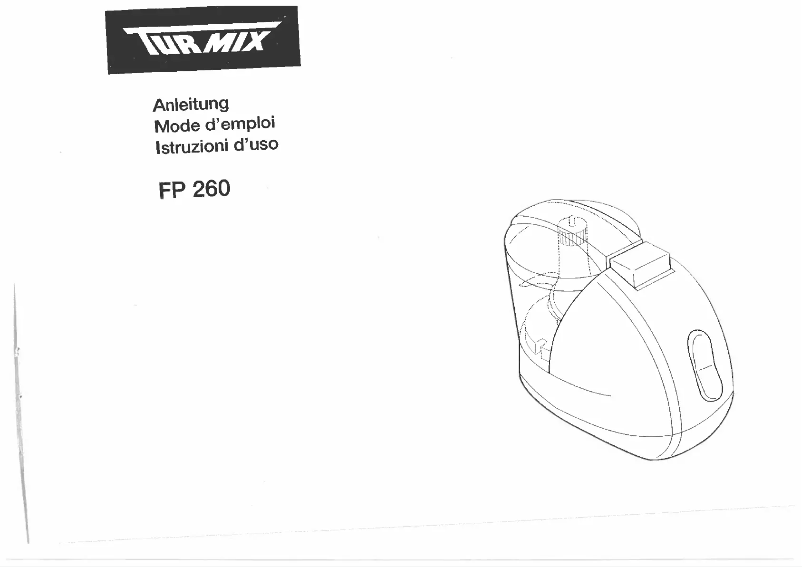 Page 1 of the manual User Manual Turmix FP 260