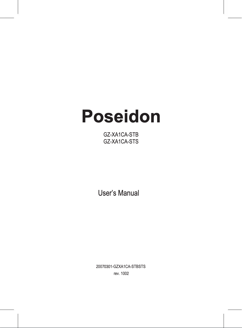 Página 1 del manual Manual de usuario Gigabyte Poseidon