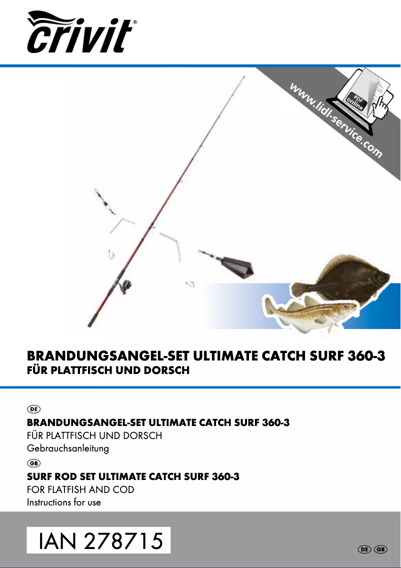 Page 1 de la notice Manuel utilisateur Crivit Ultimate Catch surf 360-3