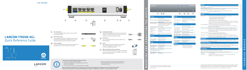 Page 1 de la notice Manuel utilisateur Lancom 1790VA-4G