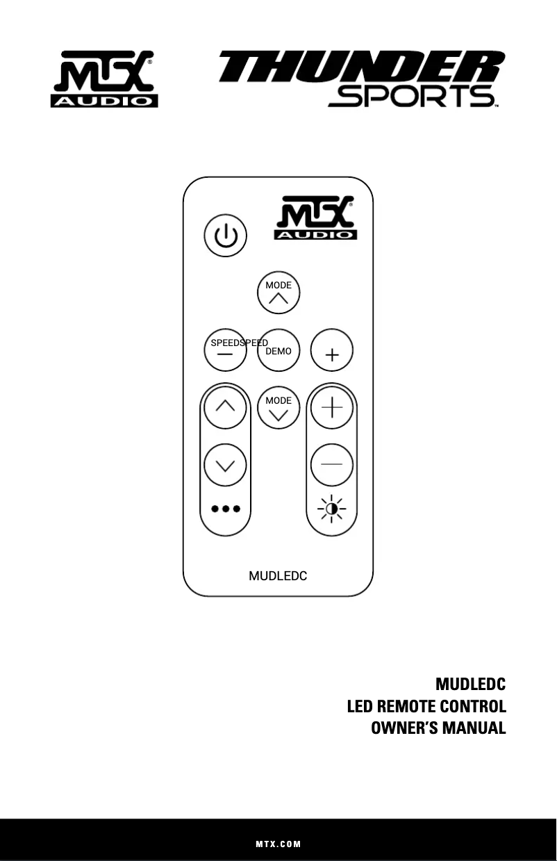 Page 1 de la notice Manuel utilisateur MTX Audio MUDLEDC