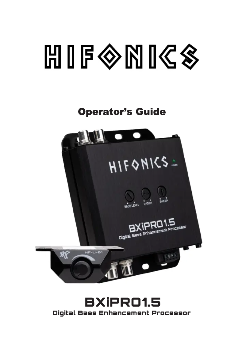 Image de la première page du manuel de l'appareil BXiPRO1.5