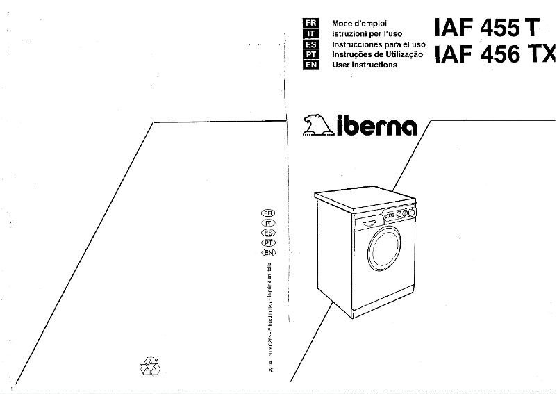 Page n°1 - Manuel utilisateur Iberna LB IAF 456 TX