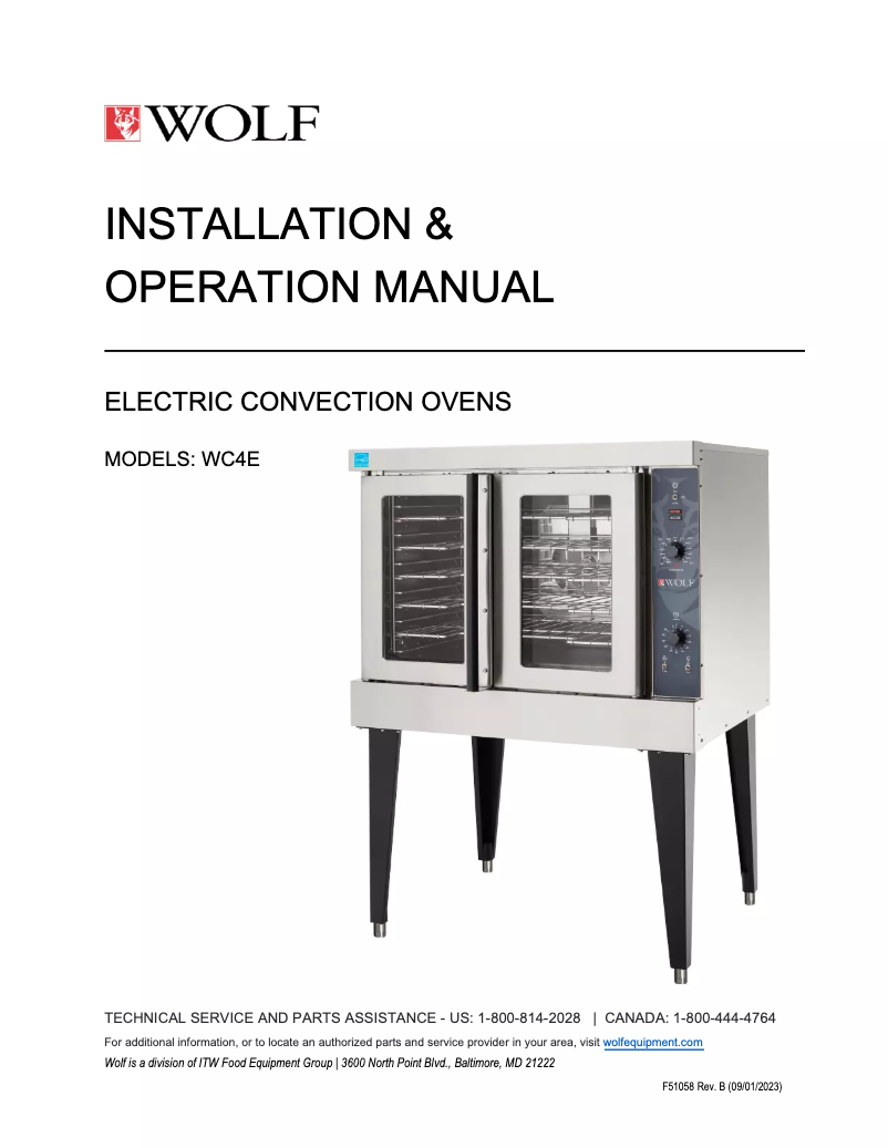 Page 1 de la notice Manuel utilisateur Wolf WC4E