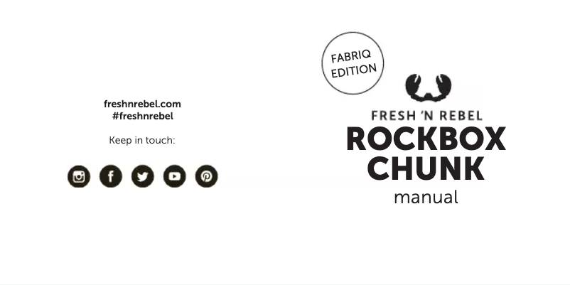 Page n°1 - Manuel utilisateur Fresh 'n Rebel Rockbox Chunk Fabriq
