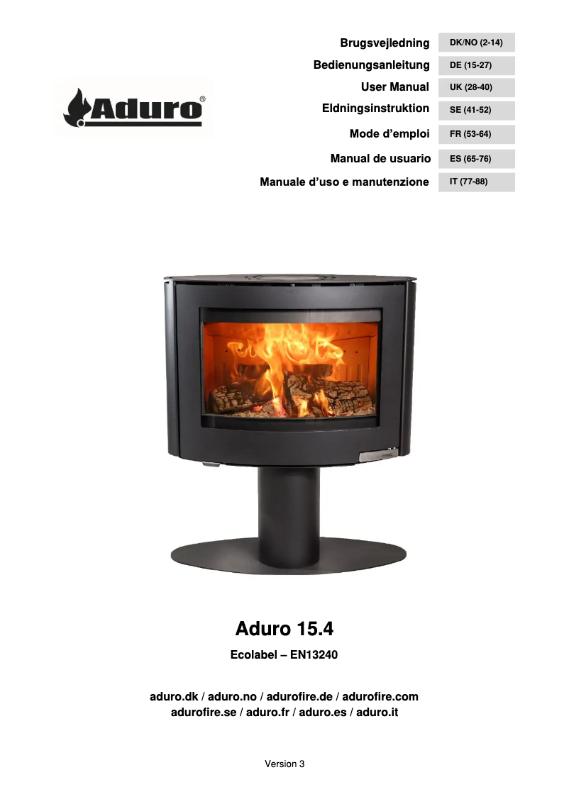 Page n°1 - Manuel utilisateur Aduro 15.4