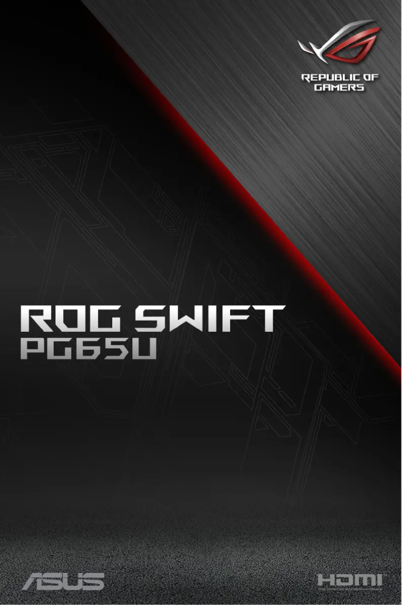 Page n°1 - Manuel utilisateur Asus ROG Strix Curved PG65UQ