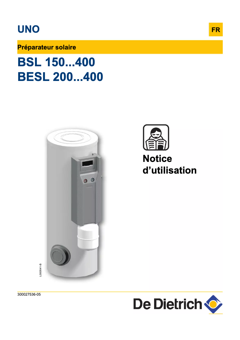 Page n°1 - Manuel utilisateur De Dietrich BSL 150