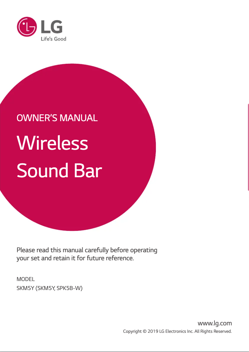 Image de la première page du manuel de l'appareil SKM5Y