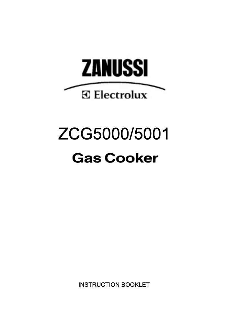 Page 1 de la notice Manuel utilisateur Zanussi-Electrolux ZCG5000WN