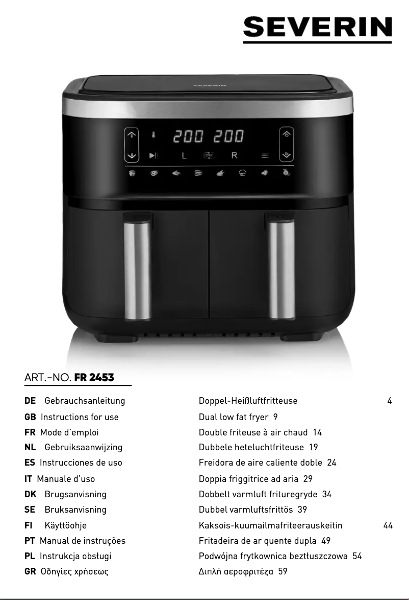 Page n°1 - Manuel utilisateur Severin FR 2453