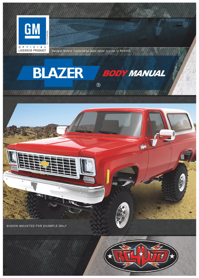 Page 1 de la notice Manuel utilisateur RC4WD Z-B0146