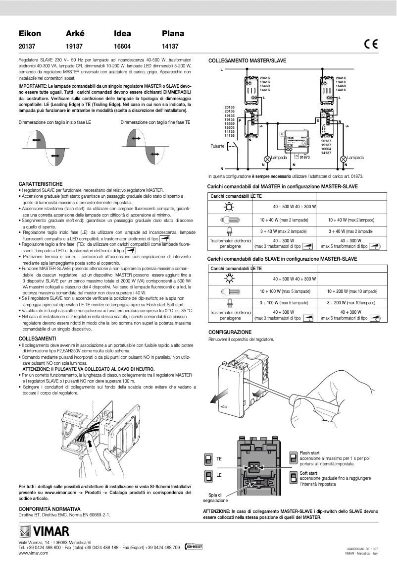 Page n°1 - Manuel utilisateur Vimar 14137.SL