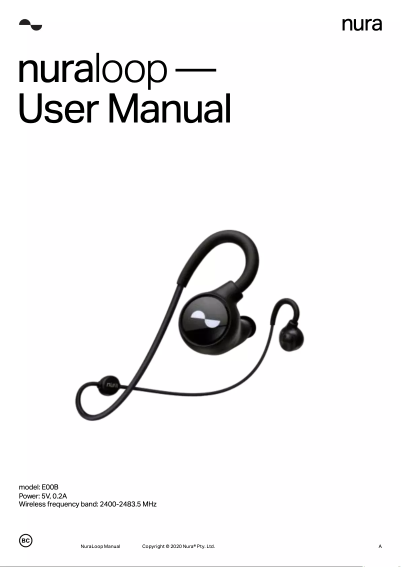 Imagen de la primera página del manual del dispositivo loop