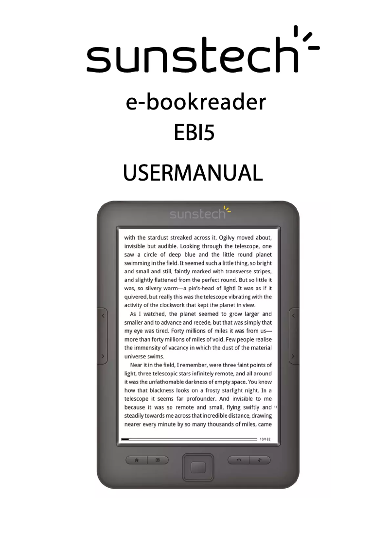 Page n°1 - Manuel utilisateur Sunstech EBI5