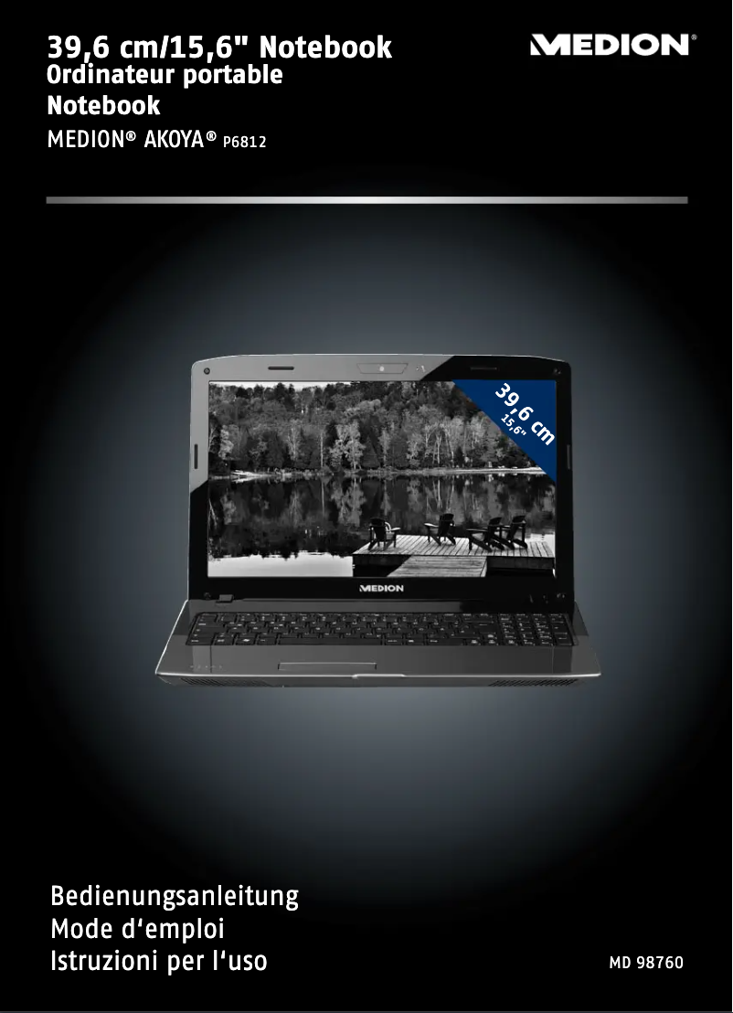 Página 1 del manual Manual de usuario Medion Akoya P6812 MD 98760