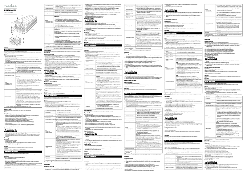 Page 1 de la notice Manuel utilisateur Nedis PIMS400024