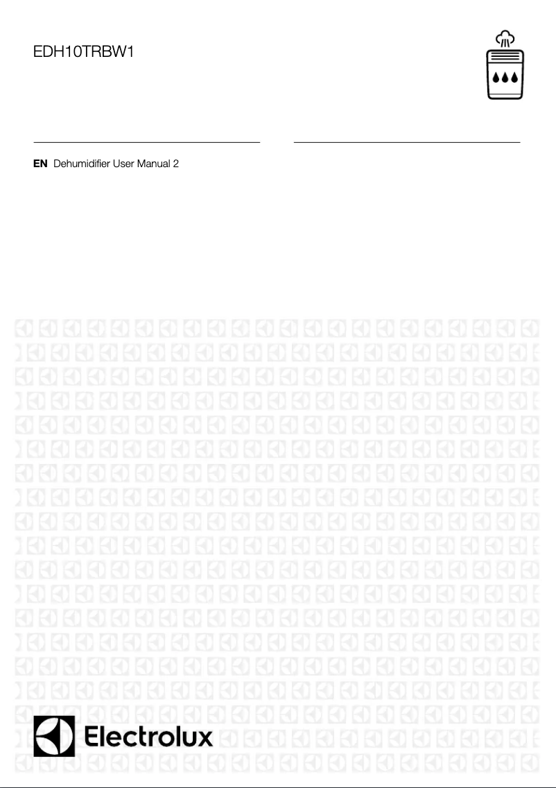Page 1 de la notice Manuel utilisateur Electrolux EDH10TRBW1