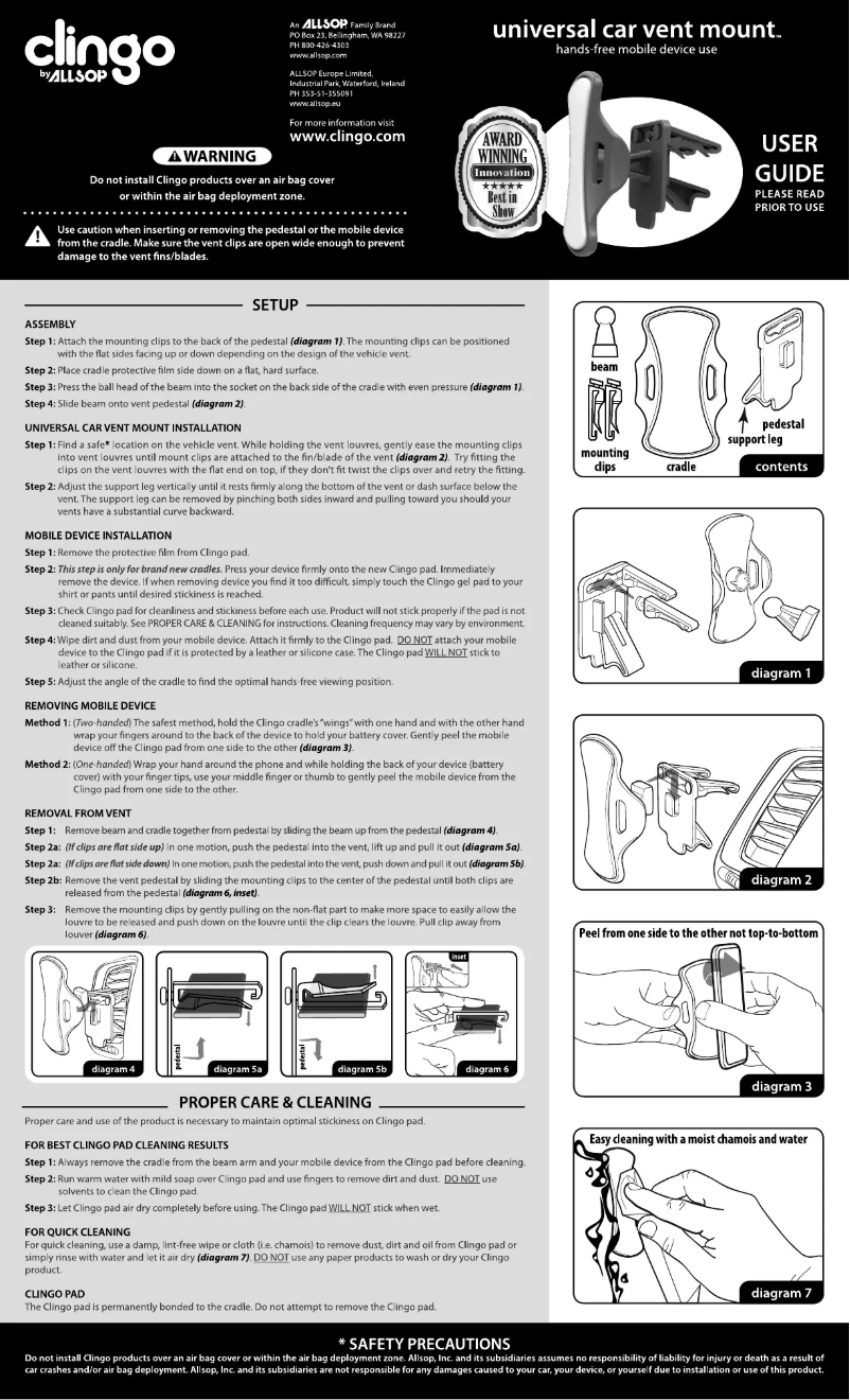 Imagen de la primera página del manual del dispositivo Vent