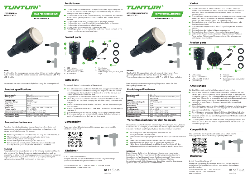 Page n°1 - Manuel utilisateur Tunturi Heat and Cool 14TUSYO071