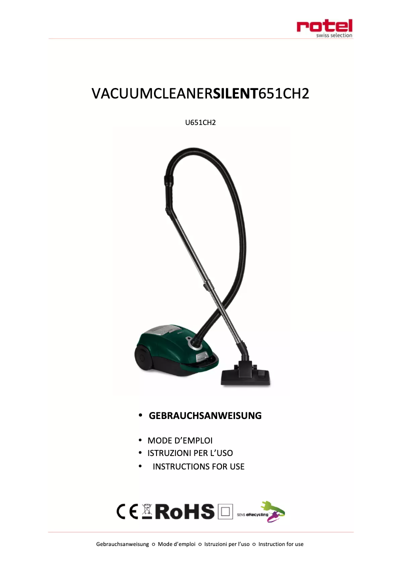 Image de la première page du manuel de l'appareil Silent U651CH2