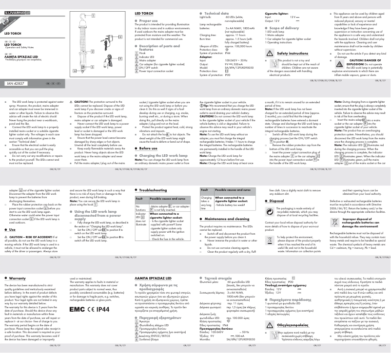 Image de la première page du manuel de l'appareil IAN 42857