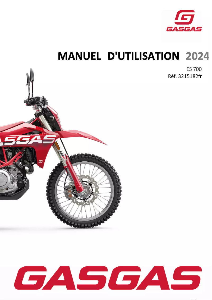 Image de la première page du manuel de l'appareil ES 700 (2024)