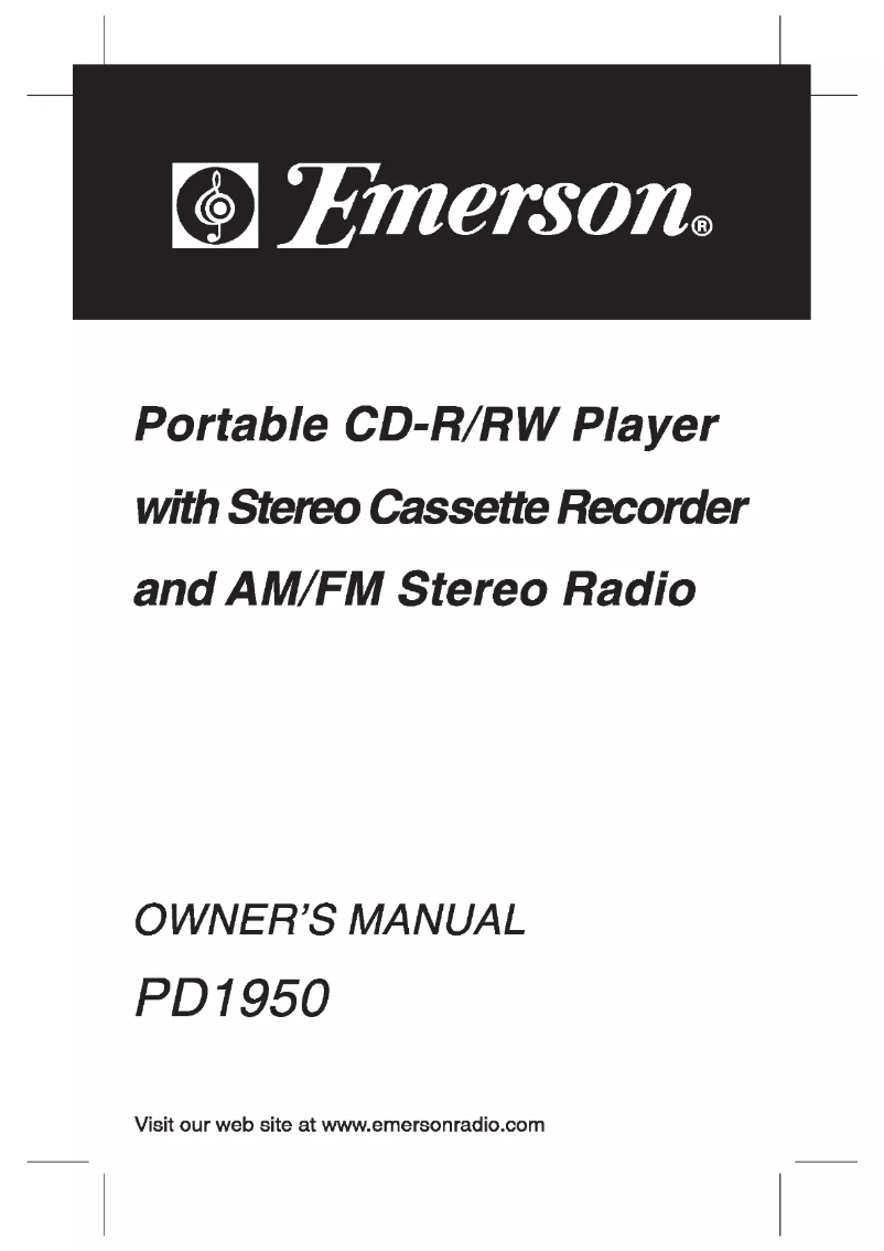 Page 1 de la notice Manuel utilisateur Emerson PD1950