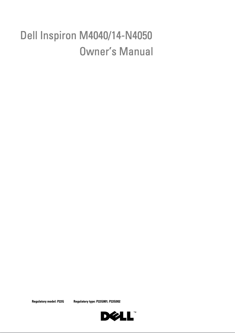 Page n°1 - Manuel utilisateur Dell Inspiron 14-N4050