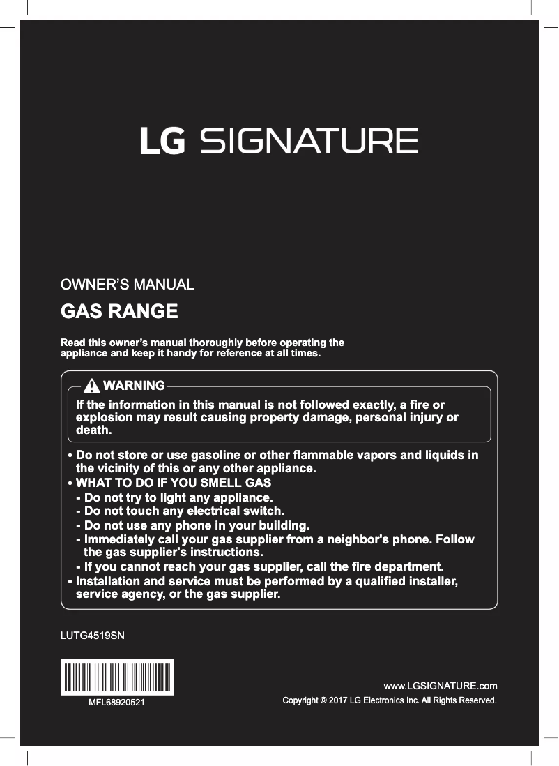 Página 1 del manual Manual de usuario LG LUTG4519SN