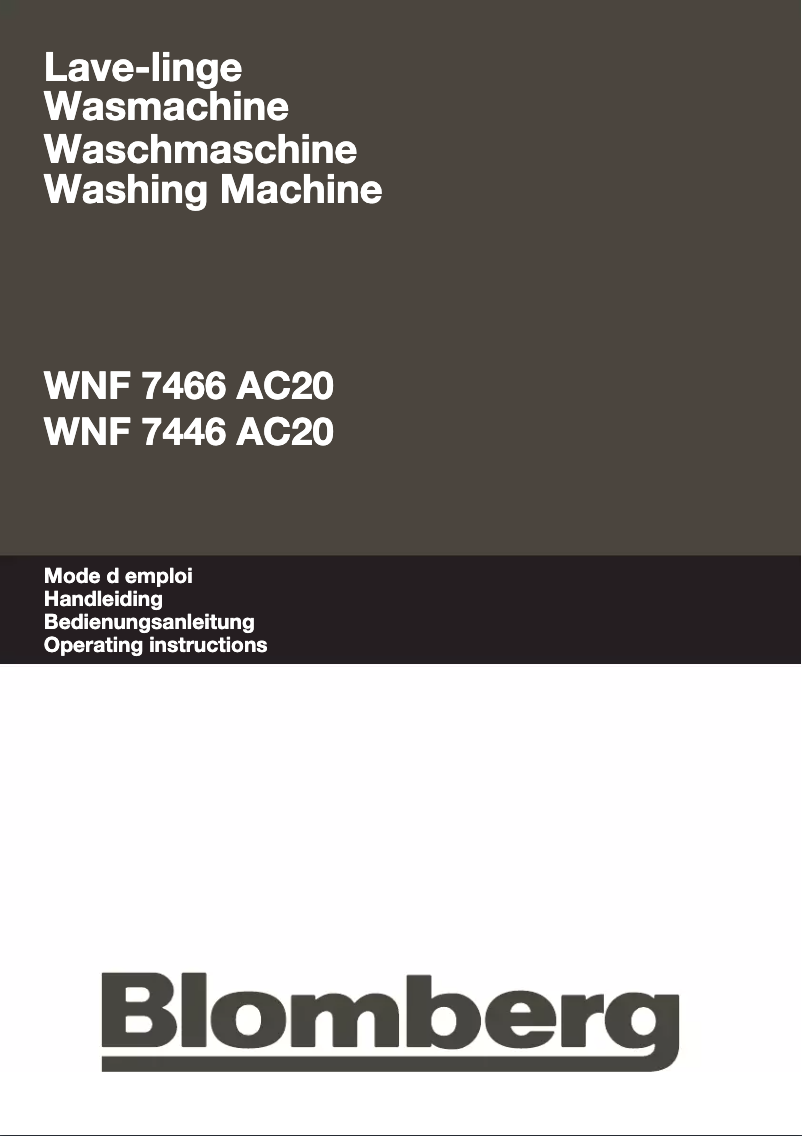 Page 1 de la notice Manuel utilisateur Blomberg WNF 7466 AC20