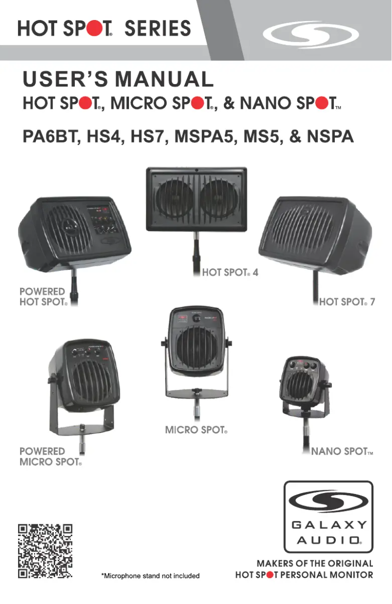 Page n°1 - Manuel utilisateur Galaxy Audio NSPA