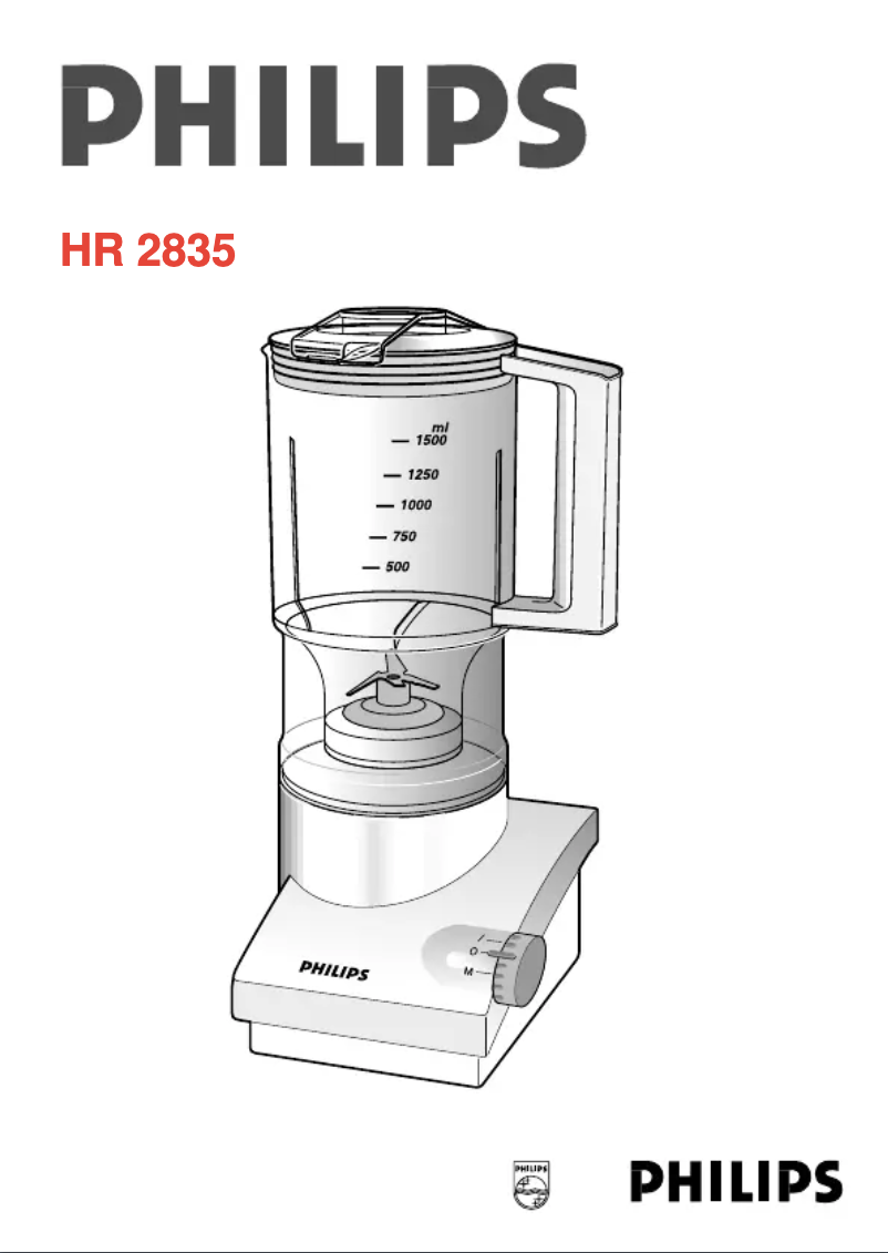 Page 1 of the manual User Manual Philips HR2835