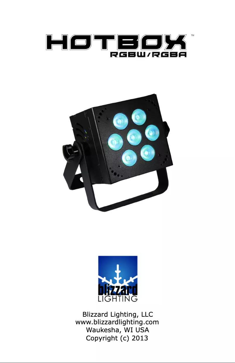 Página 1 del manual Manual de usuario Blizzard HotBox RGBW