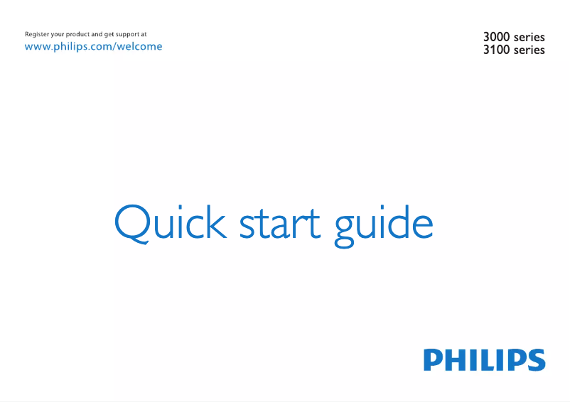 Page n°1 - Guide de démarrage rapide Philips 40PFL3008T