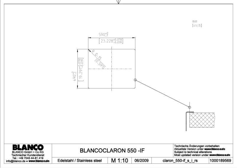 Page 1 de la notice Manuel utilisateur BLANCO CLARON 550-IF/A