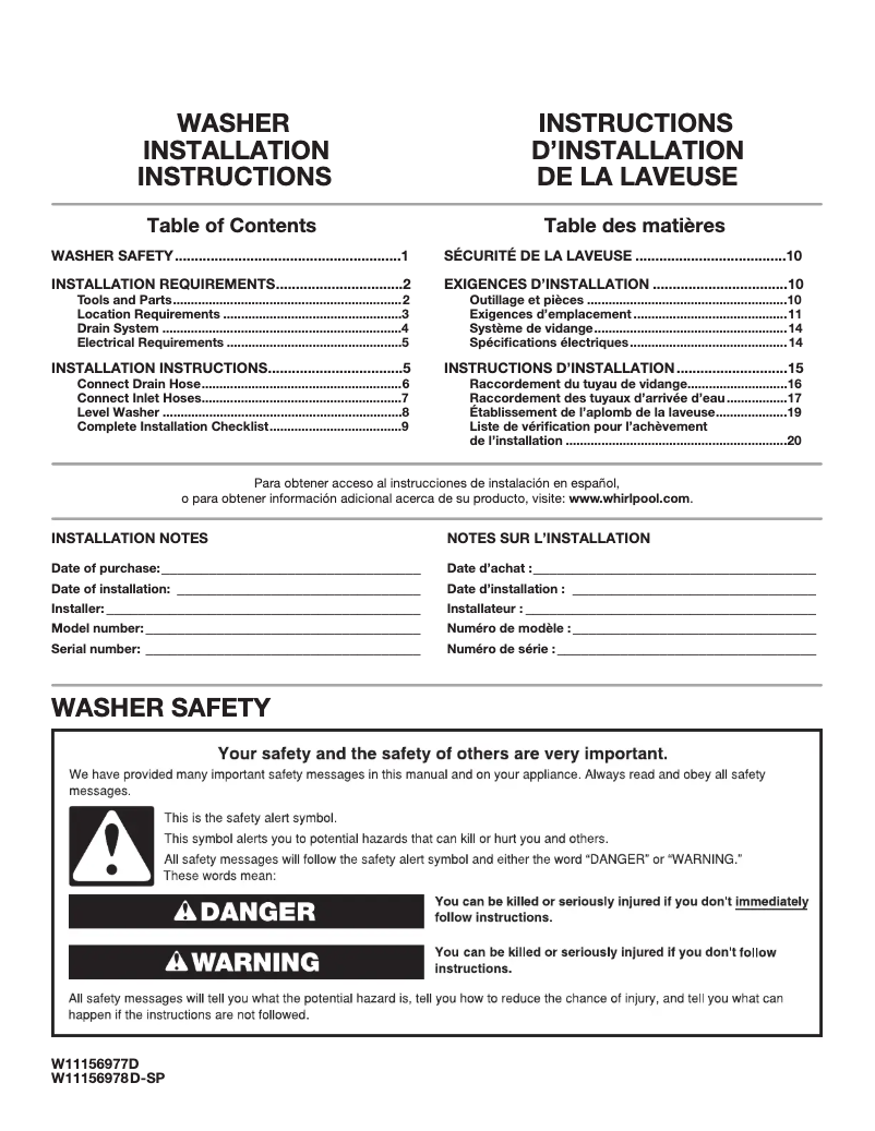 Image de la première page du manuel de l'appareil MHW5630HW