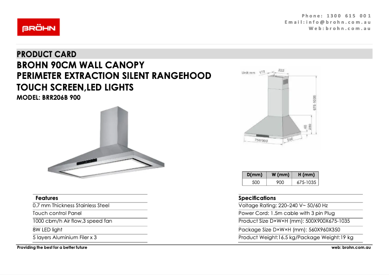 Image de la première page du manuel de l'appareil BRR206B900