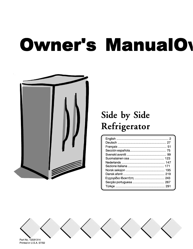 Página 1 del manual Manual de usuario Amana XRSS 264